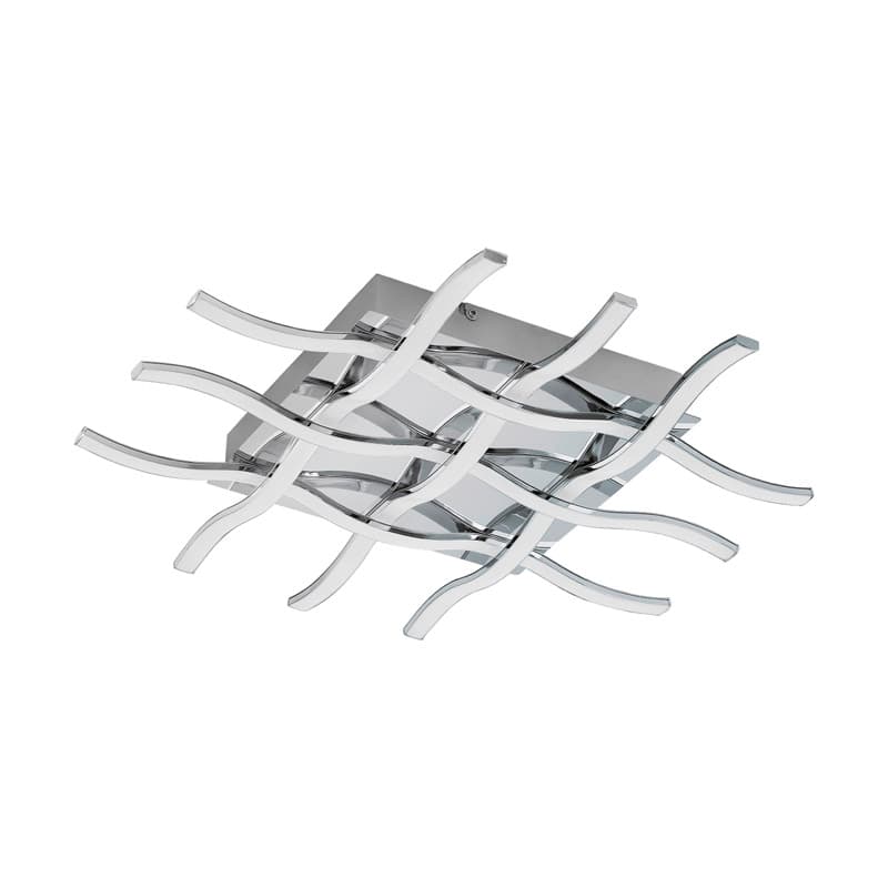 Eglo Светильник LED настенно-потолочный LASANA 1, 36W(LED), L550, B500, сталь, хром/пластик, белый 95569
