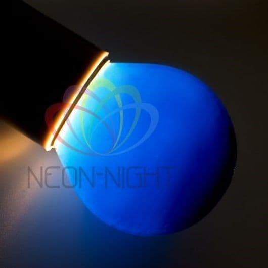 NEON-NIGHT Лампа накаливания e27 10 Вт синяя колба 401-113 — миниатюра 2