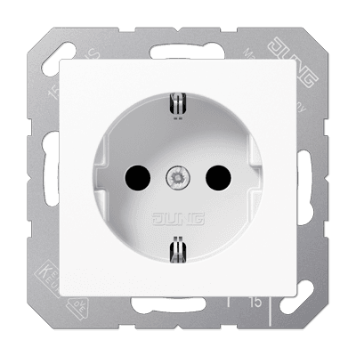 JUNG Белый Штепсельная розетка SCHUKO 16A 250V~; термопласт A1520BFWW