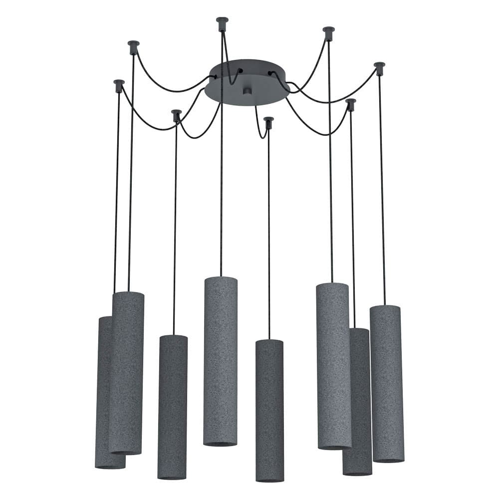 Eglo MENTALONA Подвес светодиодный , 8х4,5W(GU10), Ø185, H1500, 8х345lm, сталь, антрацит/ тераццо, черный, белый 39824