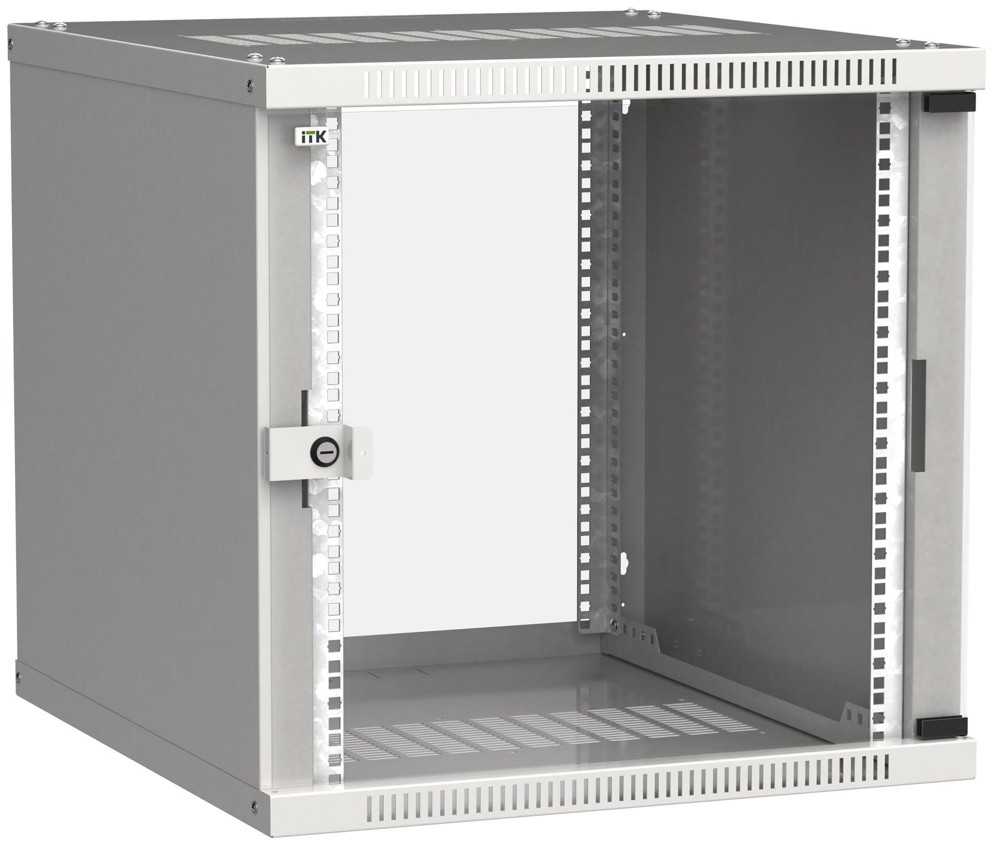 IEK LINEA WE ITK Шкаф LINEA WE 9U 550x350мм дверь, стекло серый LWE3-09U53-GF