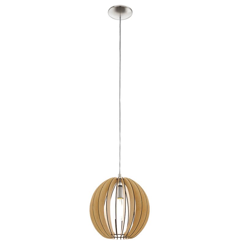 Eglo Подвес COSSANO, 1х60W (Е27), Ø300, сталь/ дерево, клен 94764