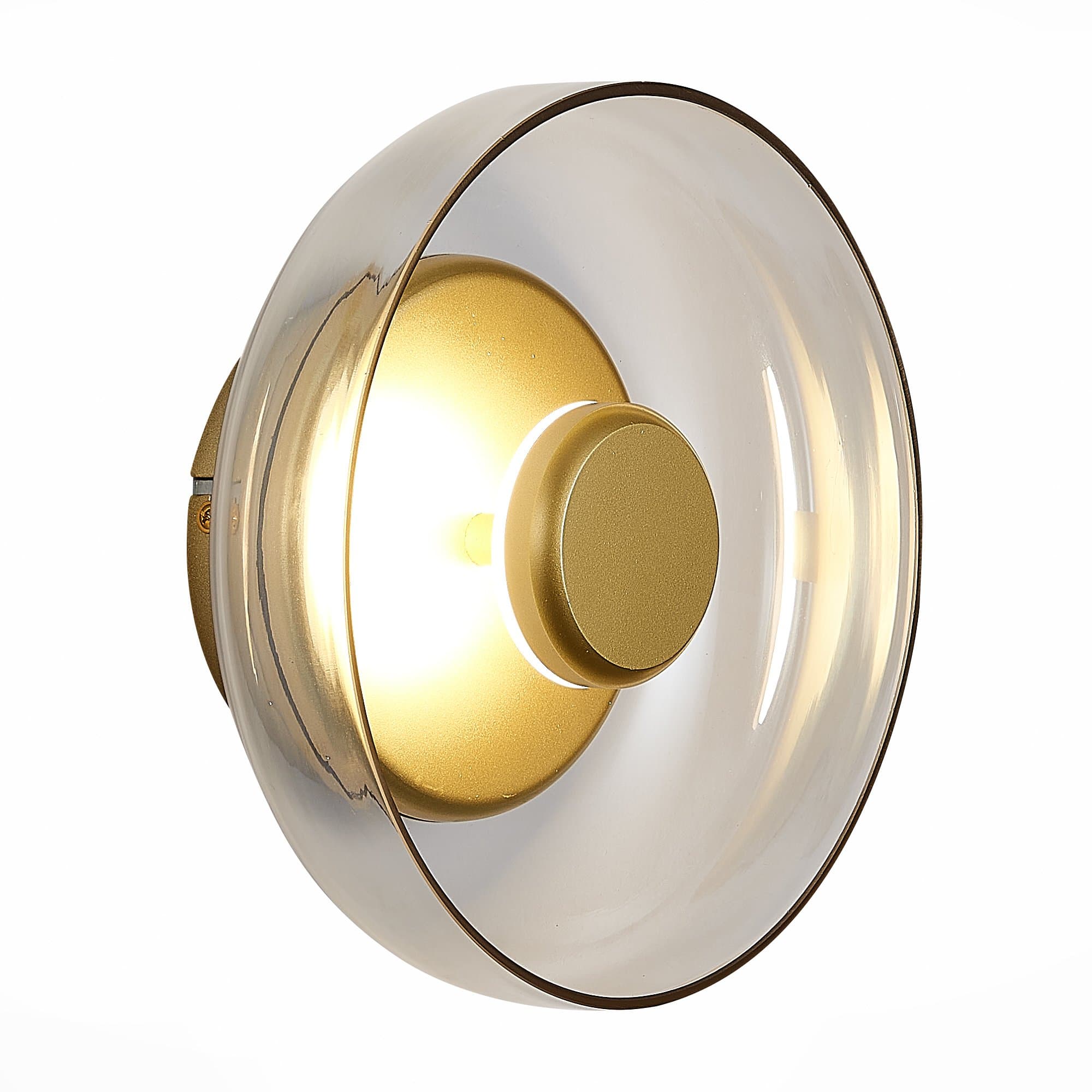 ST LUCE  SL6002.201.01 Светильник настенный Золотистый/Янтарный LED 1*7W 4000K