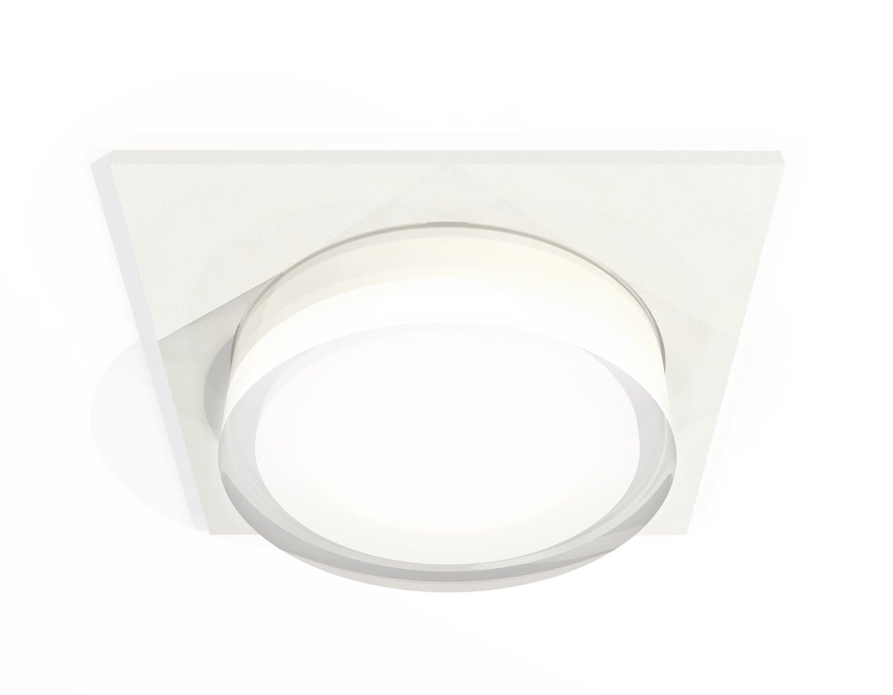 Ambrella Комплект встраиваемого светильника с акрилом XC7631043 SWH/FR/CL белый песок/белый матовый/прозрачный MR16 GU5.3 (C7631, N7160) — миниатюра 1