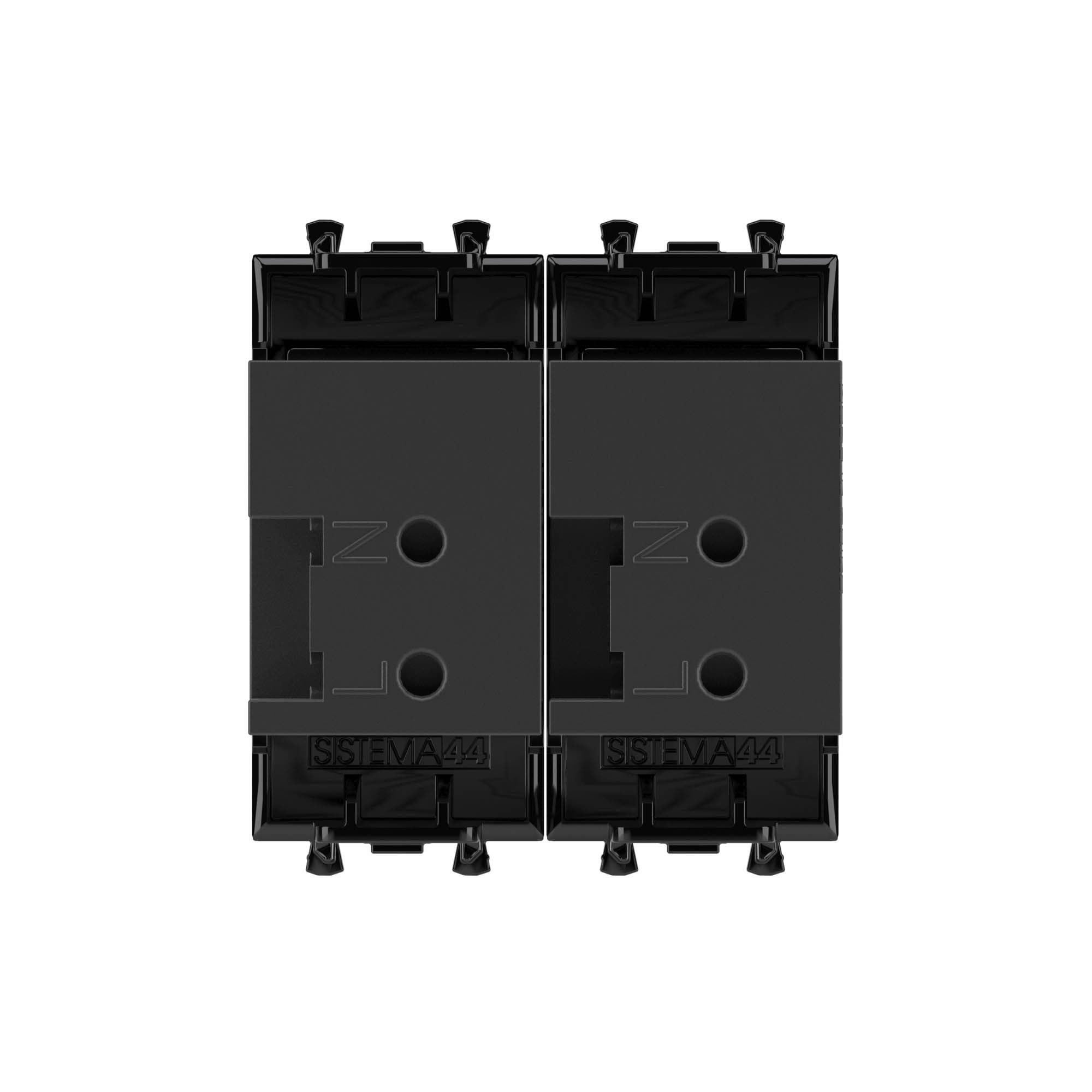 DKC USB зарядное устройство модульное, "Avanti", "Черный квадрат", 2 модуля — миниатюра 3