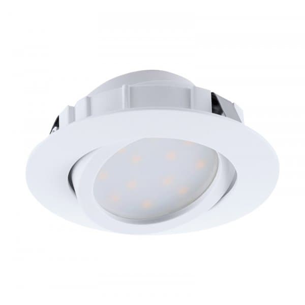 Eglo Светильник LED встраиваемый PINEDA регулир., 1х6W(LED), Ø84, пластик, белый 95847 — миниатюра 1