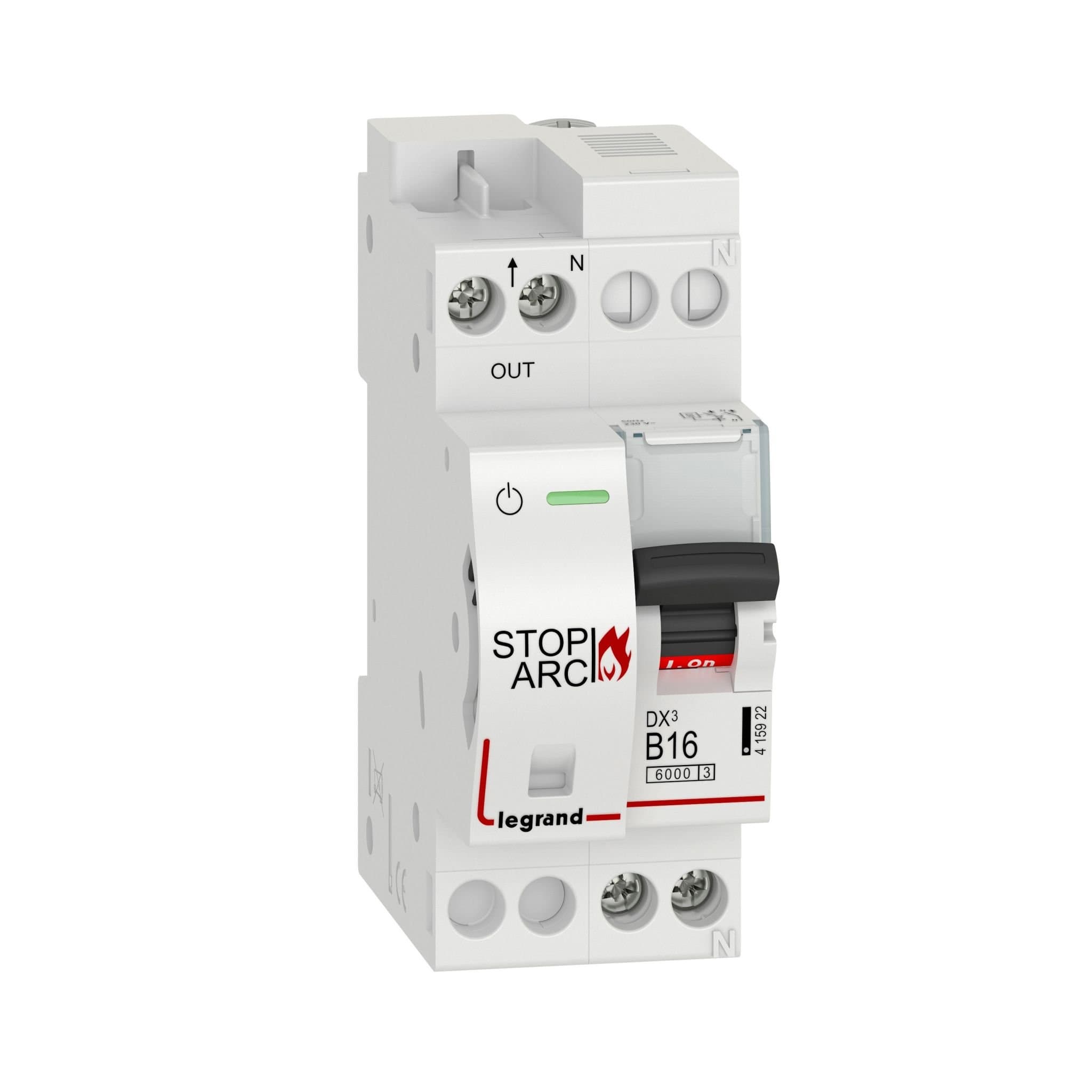 Legrand УЗДП DX3 Stop Arc 1P+N B16A 6000A (c авт. выключателем) 415922 — миниатюра 2