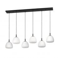 Eglo 390203 Подвесной светильник HL/6 E27 black/opal-matt 'BALMES'