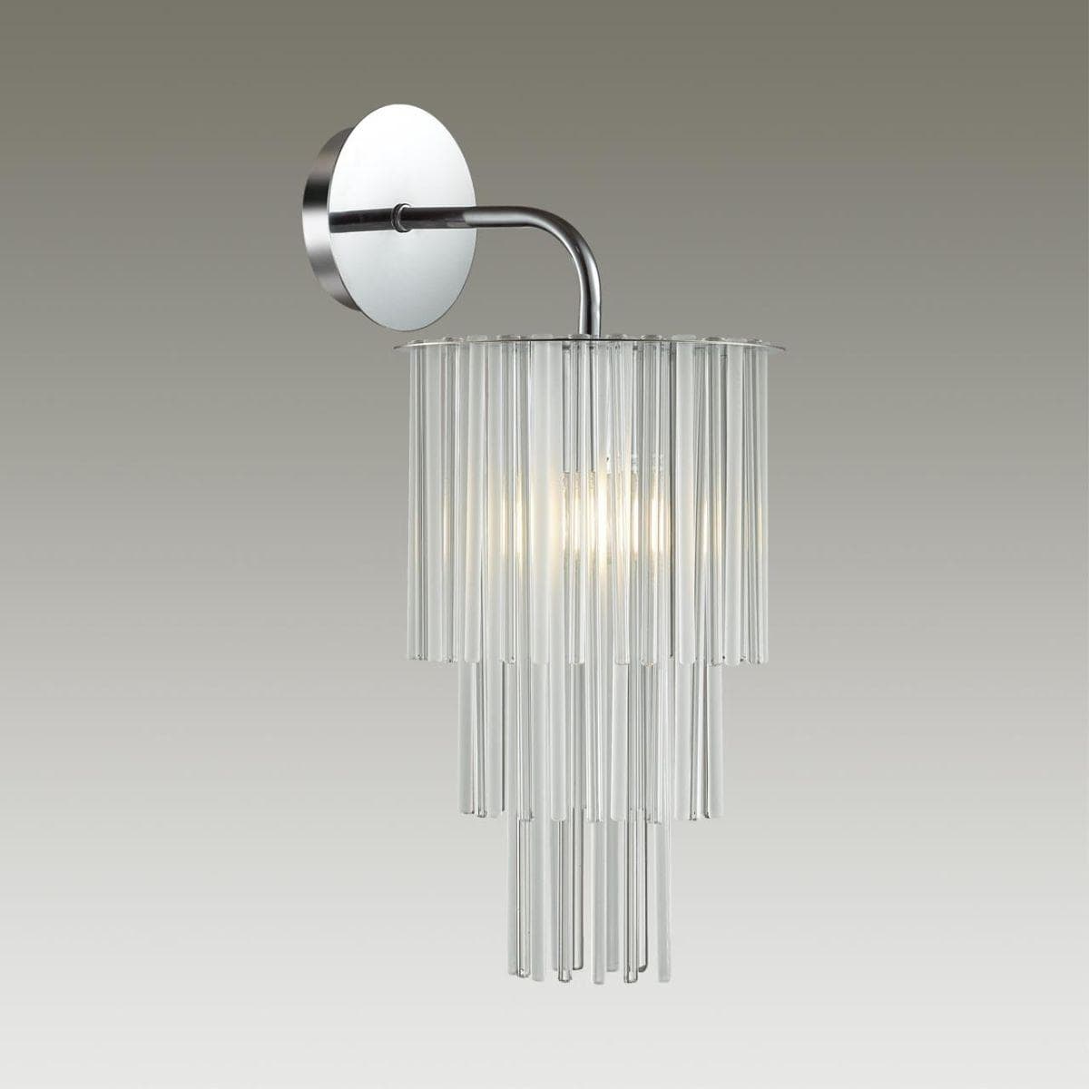 Odeon Light 4920/1W MODERN ODL22 329 хром/прозрач./матов./стекло Бра E27 1*60W PAPITA — миниатюра 4