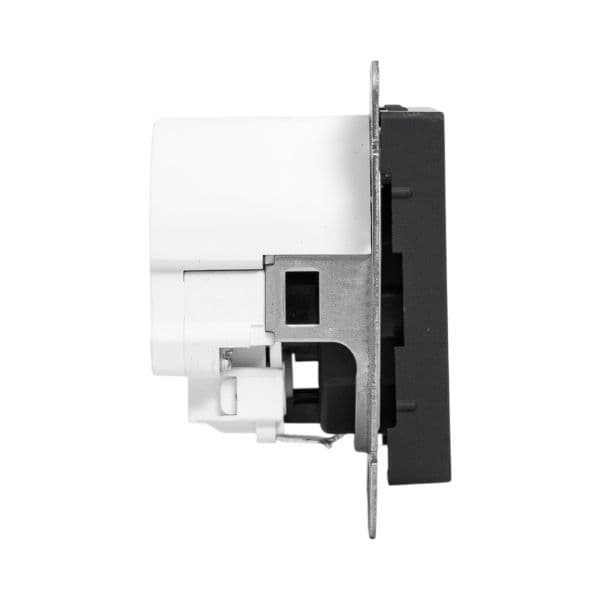 EKF Механизм розетки с USB-C - 2шт, 16А, с заземлением, со шторками, чёрный Эпика — миниатюра 6