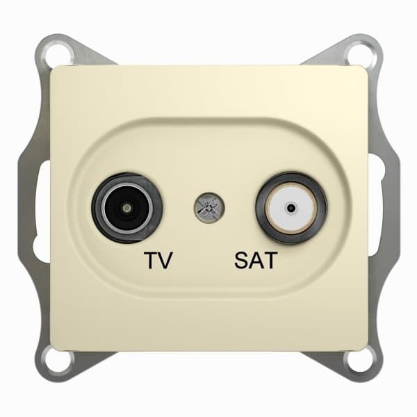 Systeme Electric Glossa Беж Розетка TV-SAT проходная 4DB