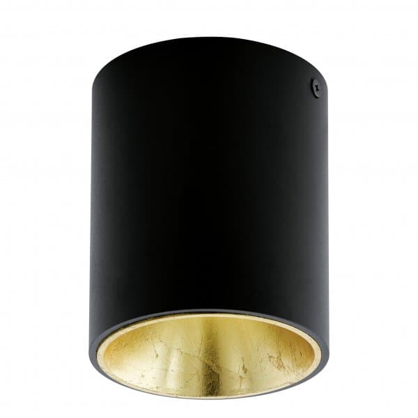 Eglo Светодиодный потолочный светильник POLASSO, 1х3,3W (LED), Ø100, черный, золотой 94502