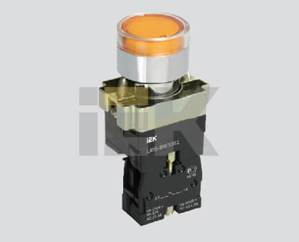 IEK LAY5 Кнопка управления LAY5-BW3561 с подсветкой желтый 1з — миниатюра 2