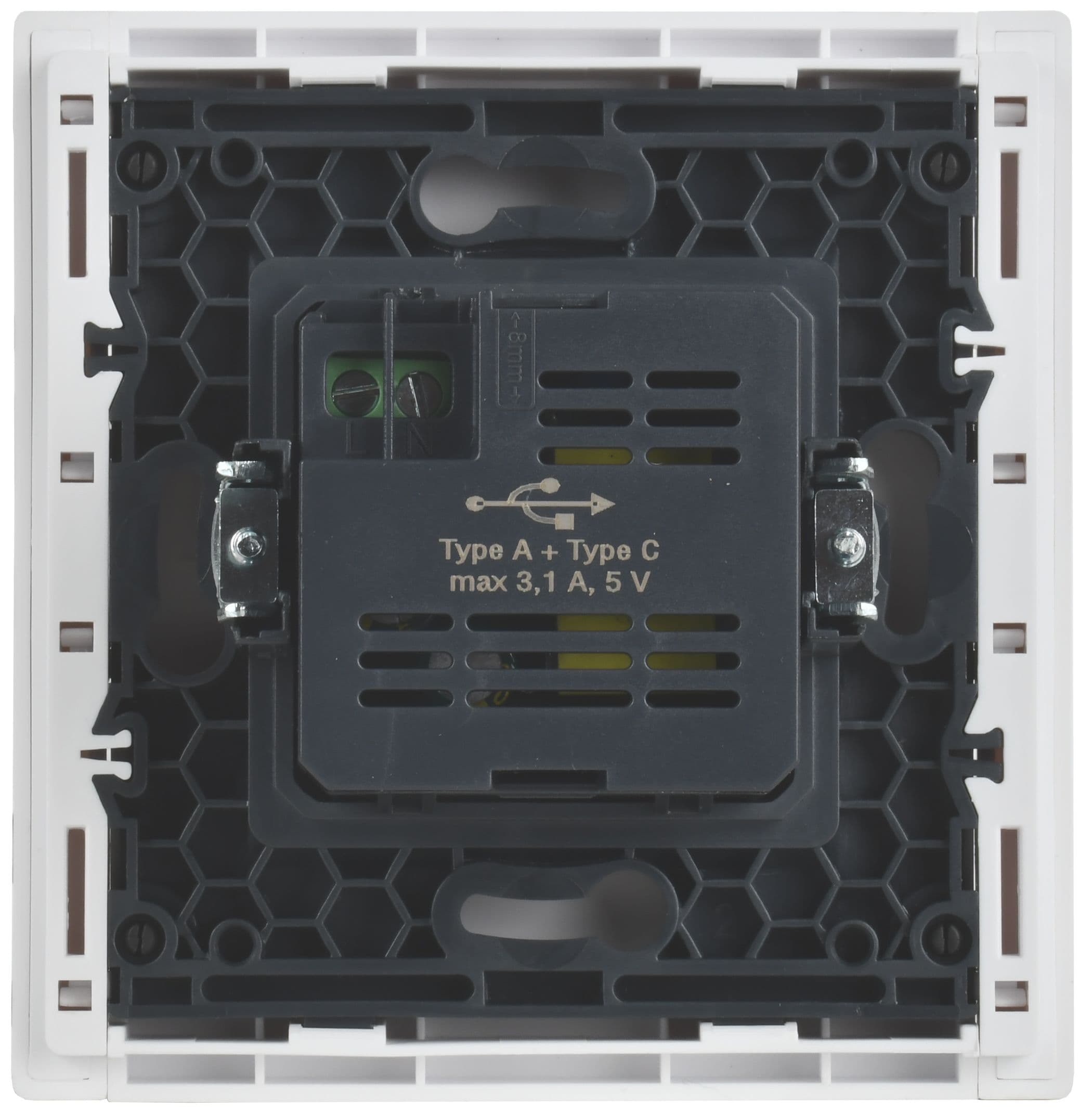 IEK FORTE&PIANO Белый Розетка USB A+C 3,1А FP250 — миниатюра 3