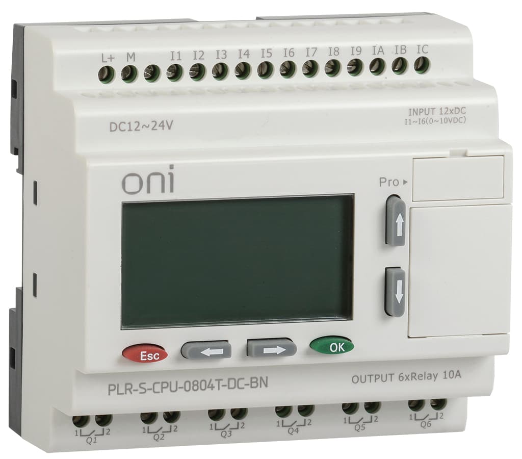 IEK ONI Логическое реле PLR-S. CPU0804(T) 24В DC с экраном
