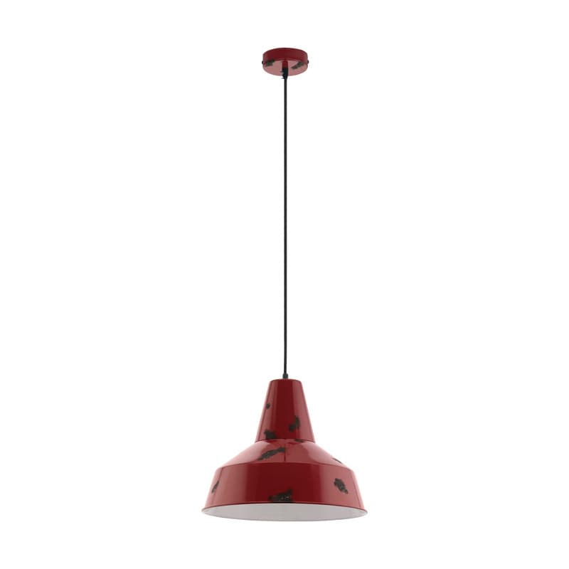 Eglo Подвес SOMERTON, 1х60W (E27), Ø400, H1100, сталь, красный состаренный 49748