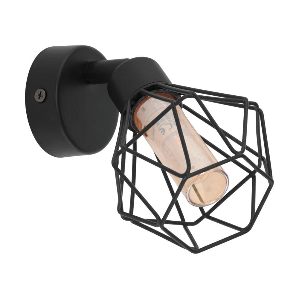 Eglo 32765 Светодный спот ZAPATA 1, 3W(G9-LED), сталь, черный/стекло, янтарный