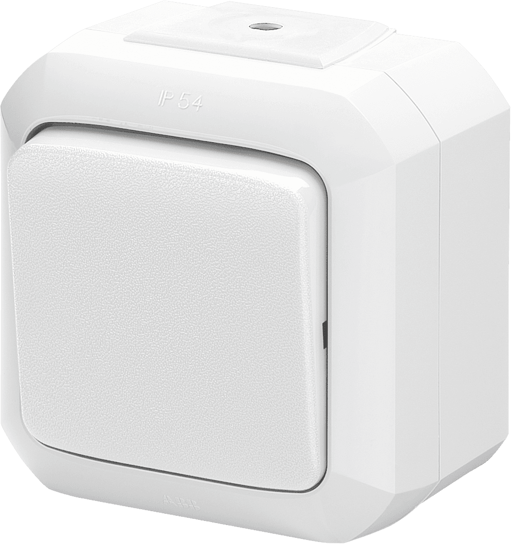 ABB Variant+ Белый Переключатель кнопочный одноклавишный, IP54 2CHN588651C4500
