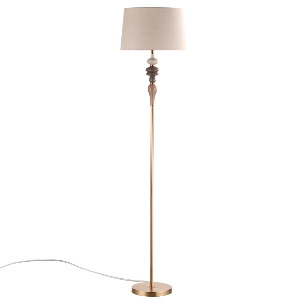 Odeon Light 5040/1F CLASSIC ODL24 305 античн.бронза/беж.абажур/металл/керамика Торшер E27 1*60W HOMI