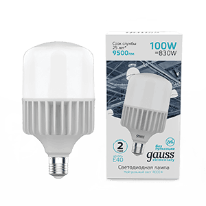 Gauss Лампа Elementary T160 100W 9500lm 4000K E40 LED 63420 — миниатюра 1