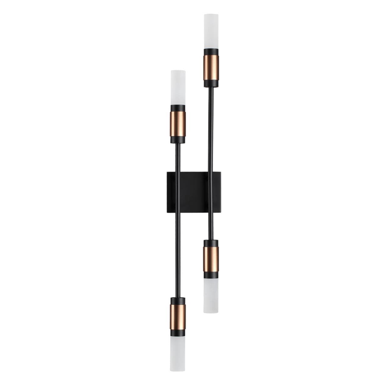 Odeon Light 5009/10WL L-VISION ODL24 матовый черный/ант.бронза/белый/металл/стекло Бра LED 10W 4000K 540лм CANDEL