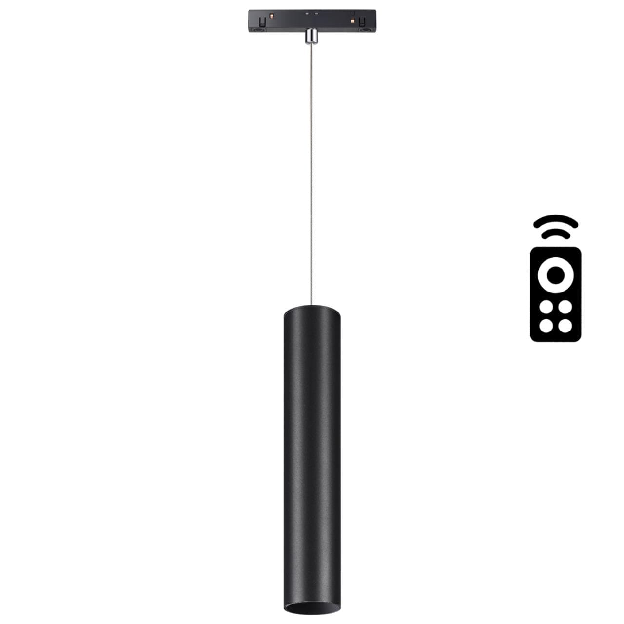 Novotech 358634 SHINO NT21 000 черный Трековый низковольтный св-к диммируемый с ДУ, со сменой цв.температуры IP20 LED 3000~6500К 12W 48V FLUM