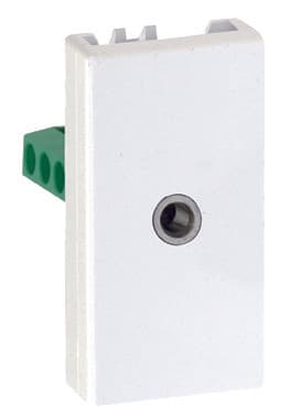Simon 27 Мех Белая Розетка для подключения разъёма audio mini-jack (3,5 мм), узкий, винты 2701092-030