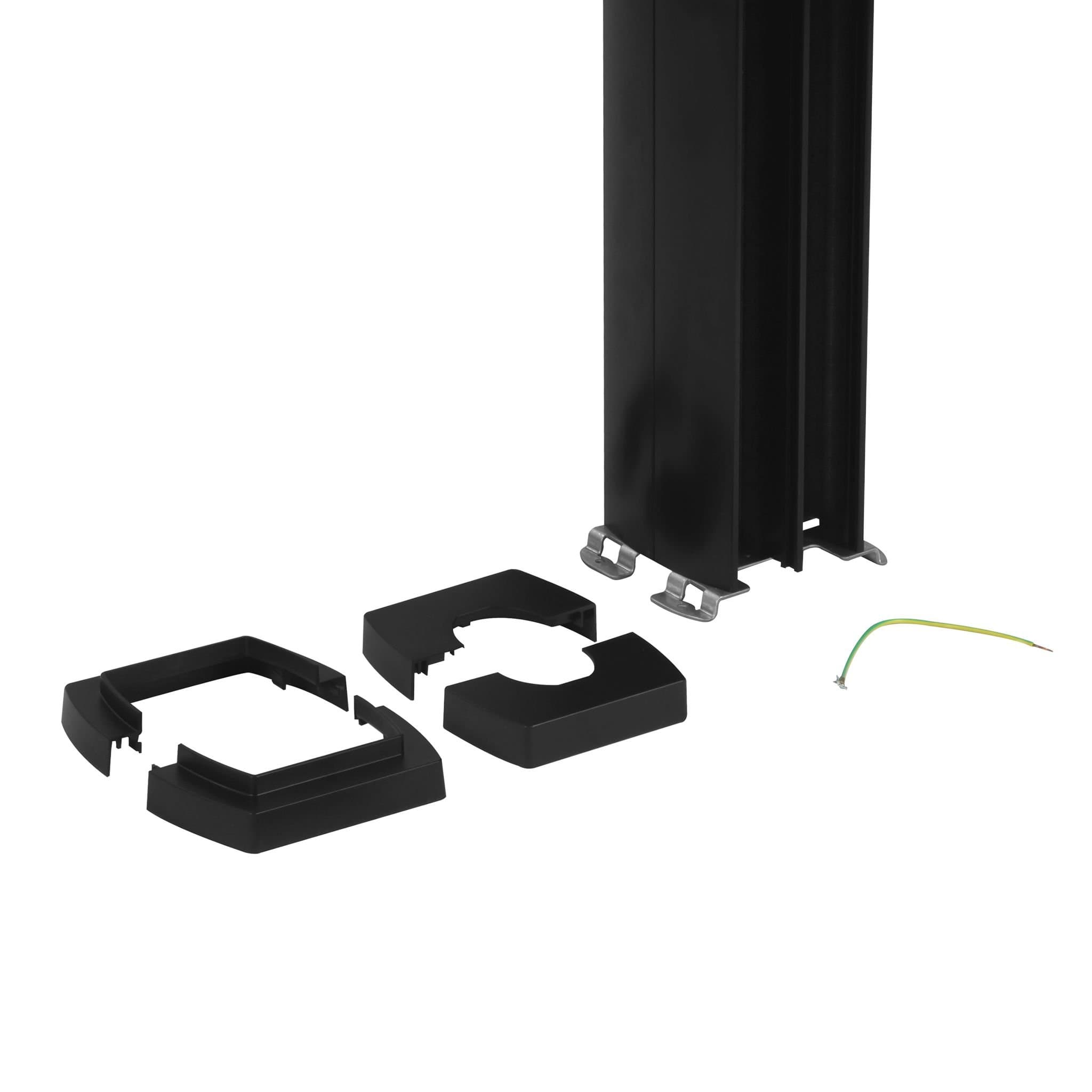 Legrand Snap-On колонна алюминиевая с крышкой из пластика 4 секции, высота 3,3 метра, цвет черный 653052 — миниатюра 3