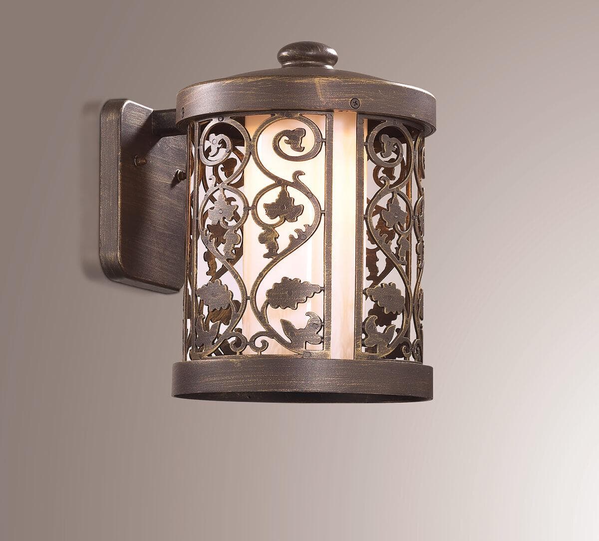 Odeon Light 2286/1W ODL12 852 патина коричневый Уличный настен светильник IP44 E27 100W 220V KORDI — миниатюра 2