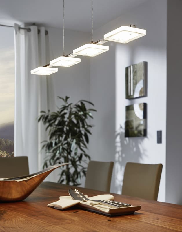 Eglo Подвес LED CARTAMA, 4х4,5W (LED), L780, хром/пластик, сатинированный 94244 — миниатюра 2
