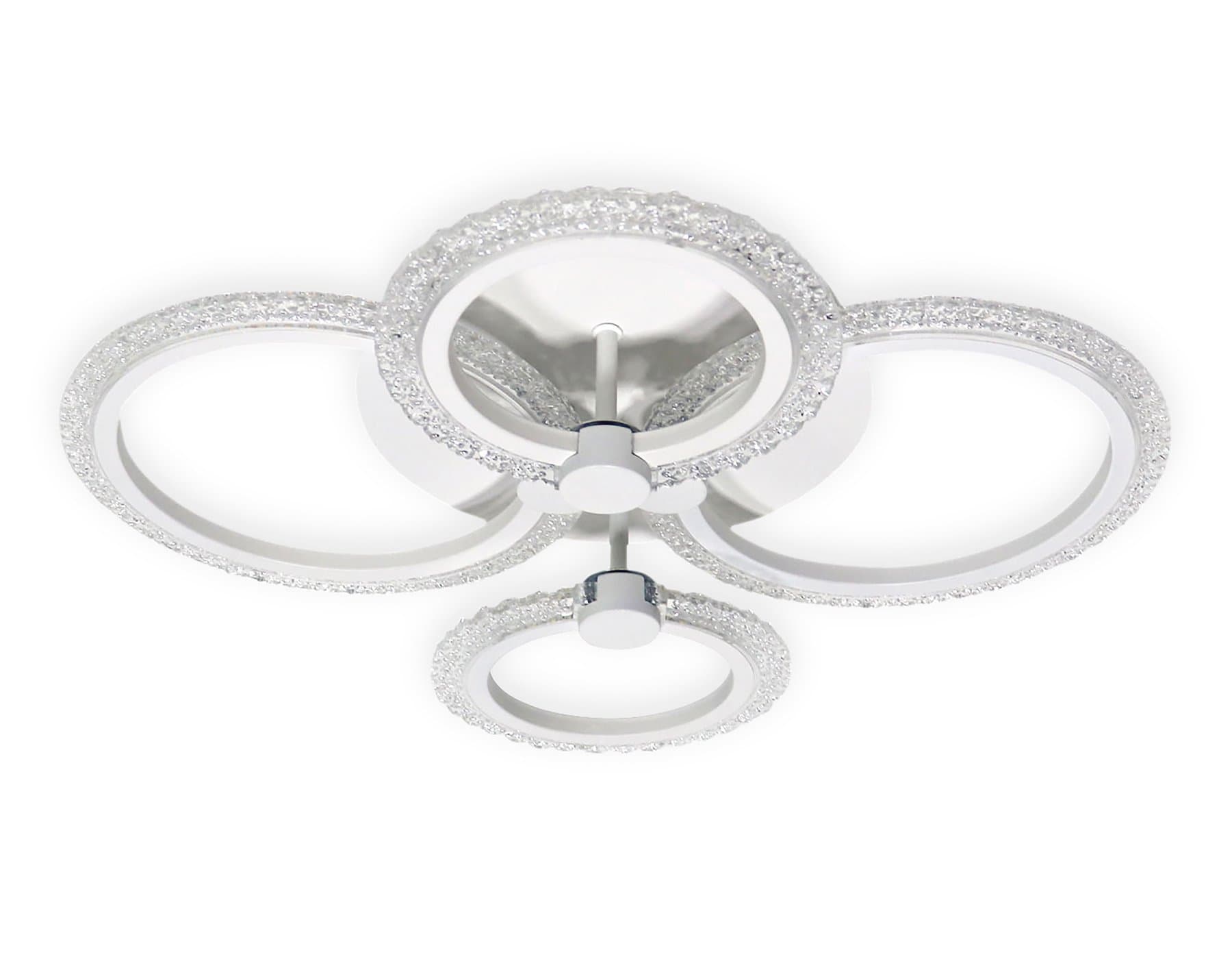Ambrella Потолочный светодиодный светильник с пультом FA4061/4 WH белый 4200K/3000+6400K/6400K+3000K 51W 530*480*125 (ПДУ ИК) — миниатюра 5