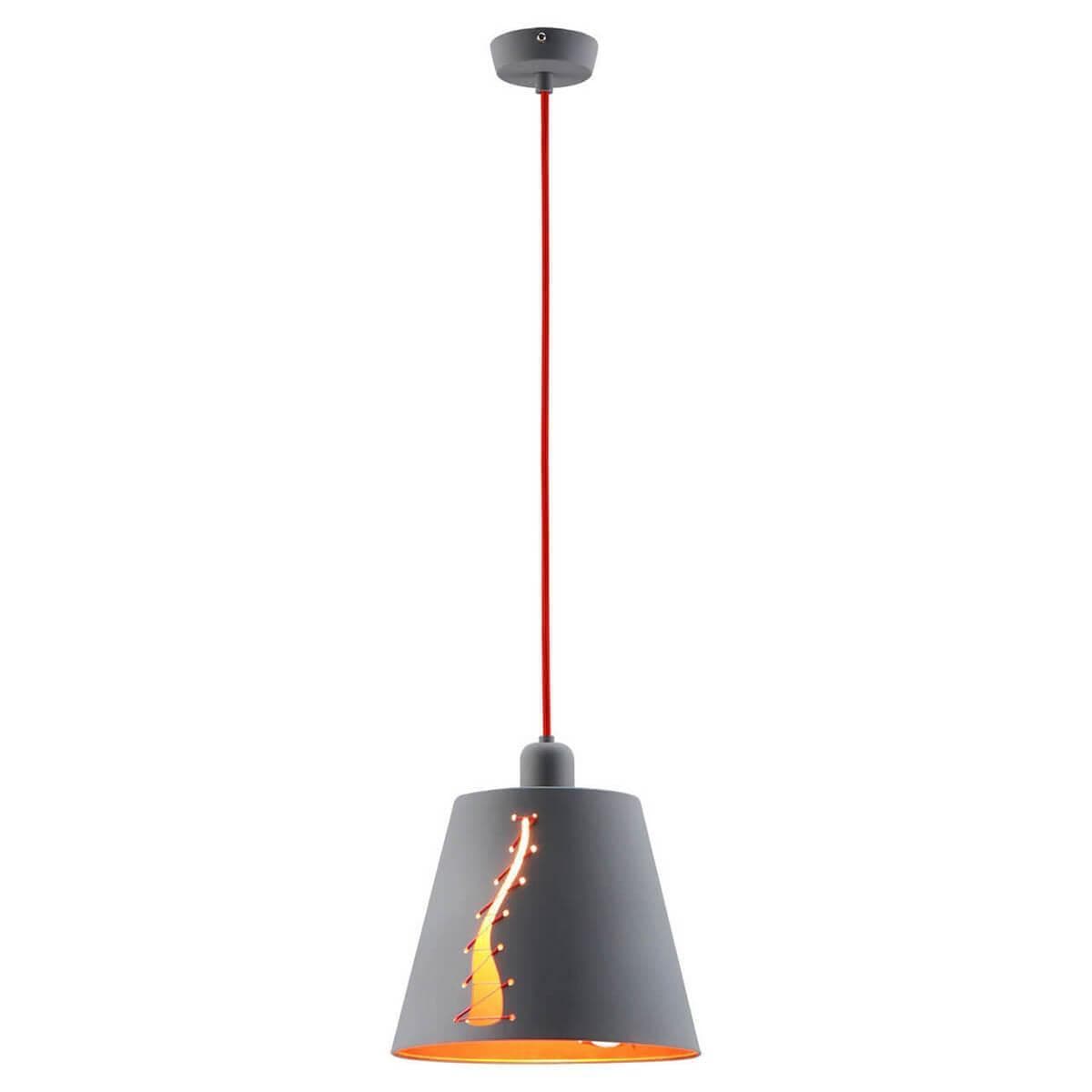 Lussole LOFT Металл Серый / красный Металл Подвес E27 10W GRLSP-8019 — миниатюра 1