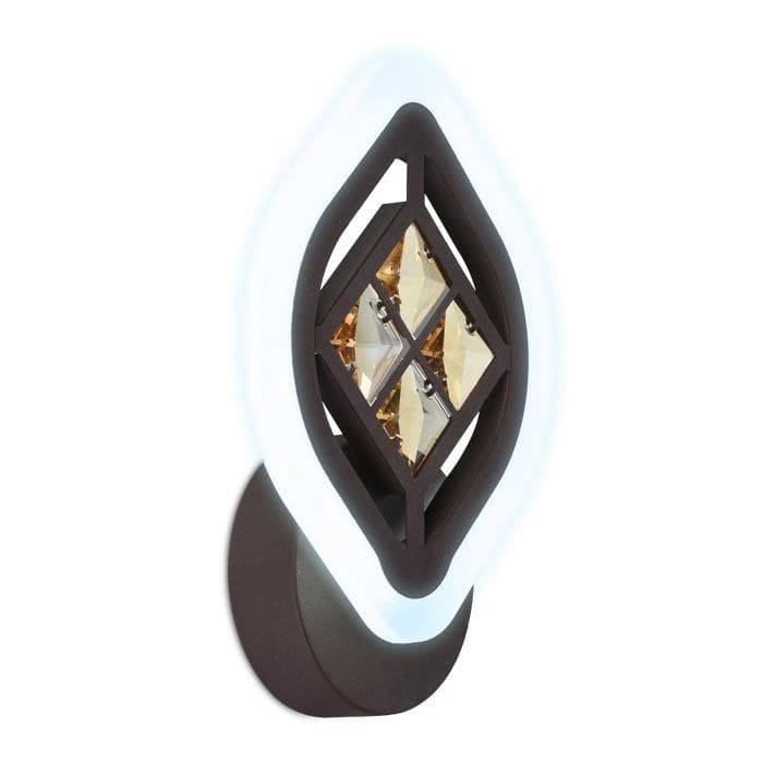 Ambrella Настенный светодиодный светильник с хрусталем FA278 CF/TI кофе/янтарь 12W 240*170*60 — миниатюра 3