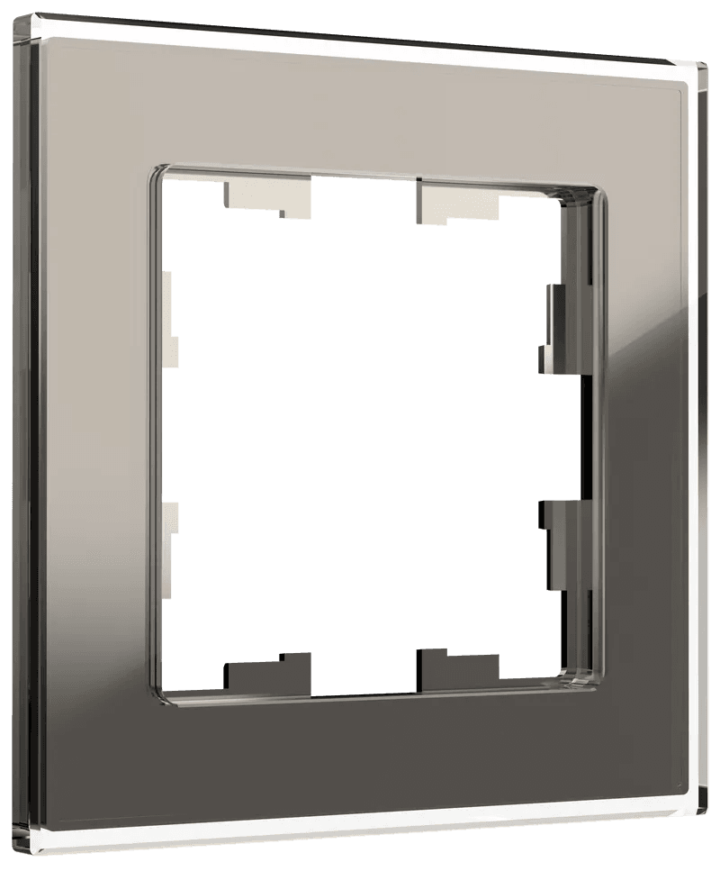 IEK BRITE DECOR Дымчатый глянец стекло Рамка 1-м РУ-1-2-БрД