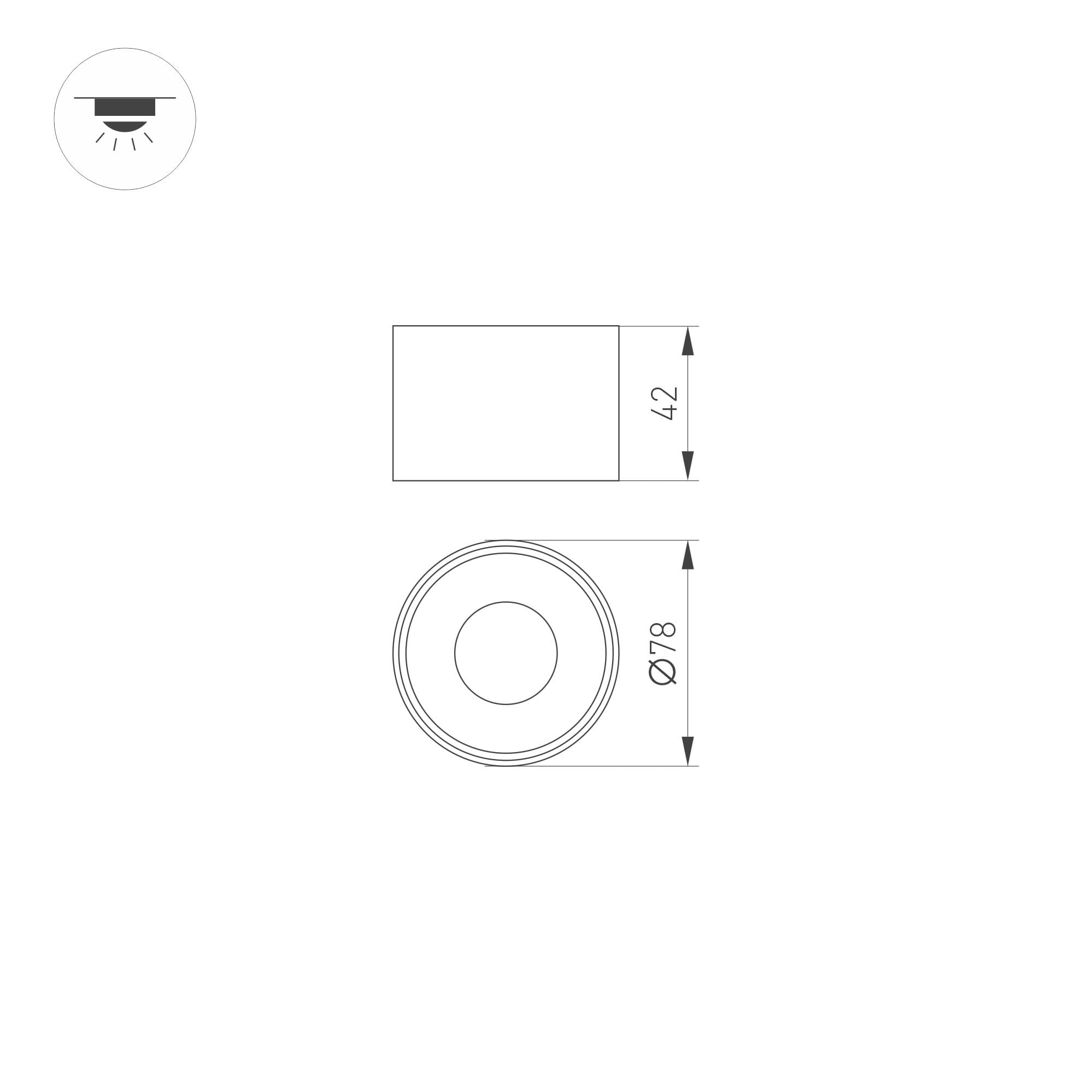 Arlight Корпус PLURIO-BASE-SURFACE-R77 (WH, 1-2, 200mA) (IP20 Металл, 3 года) 030263 — миниатюра 5