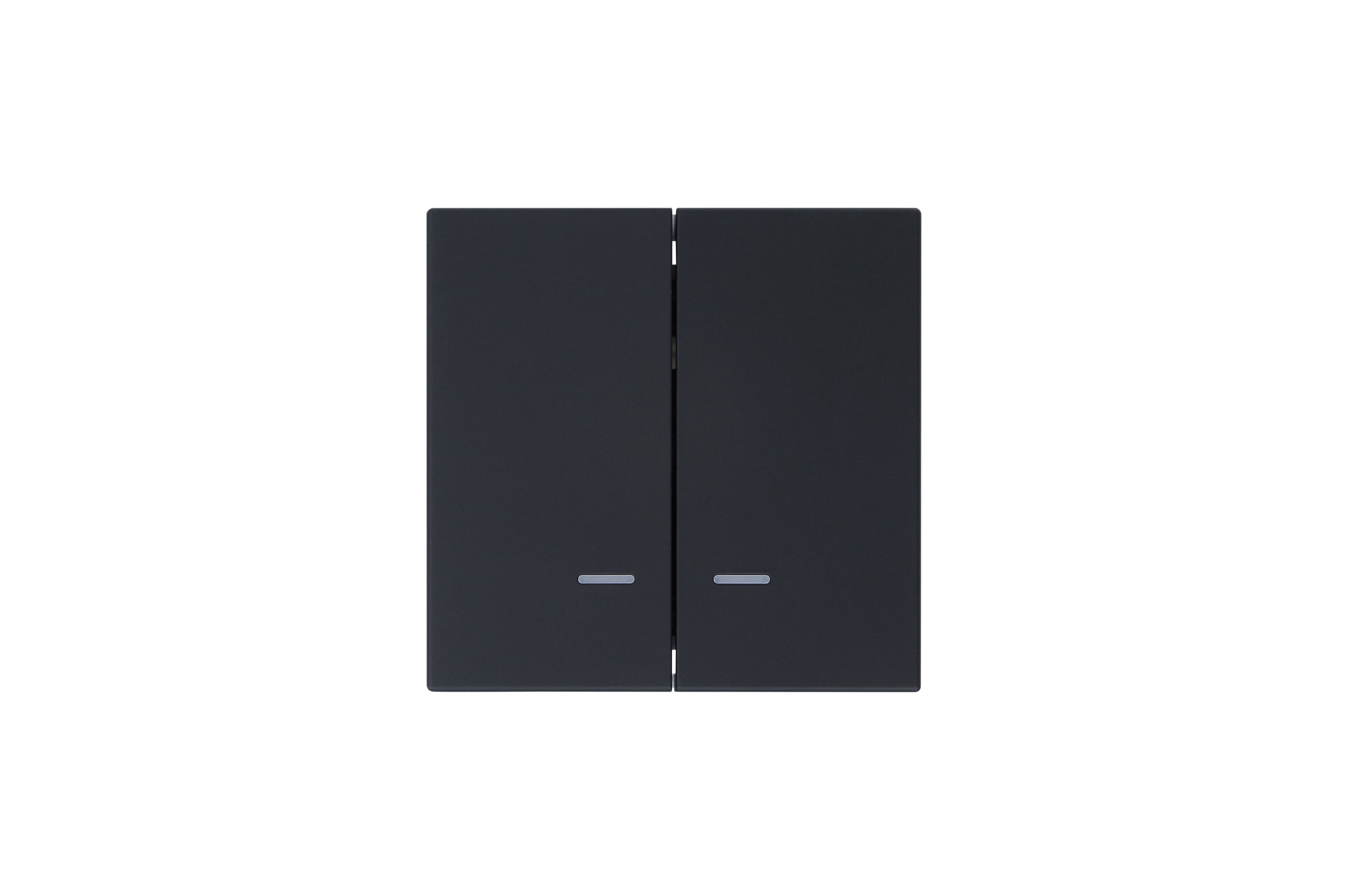 Jasmart FD Черный матовый (soft touch) Выключатель 2-кл с подсветкой 10A 250V~