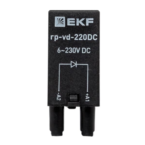 EKF Модуль защитный диодный 6-220В DC для промежуточных реле RP AVERES — миниатюра 2