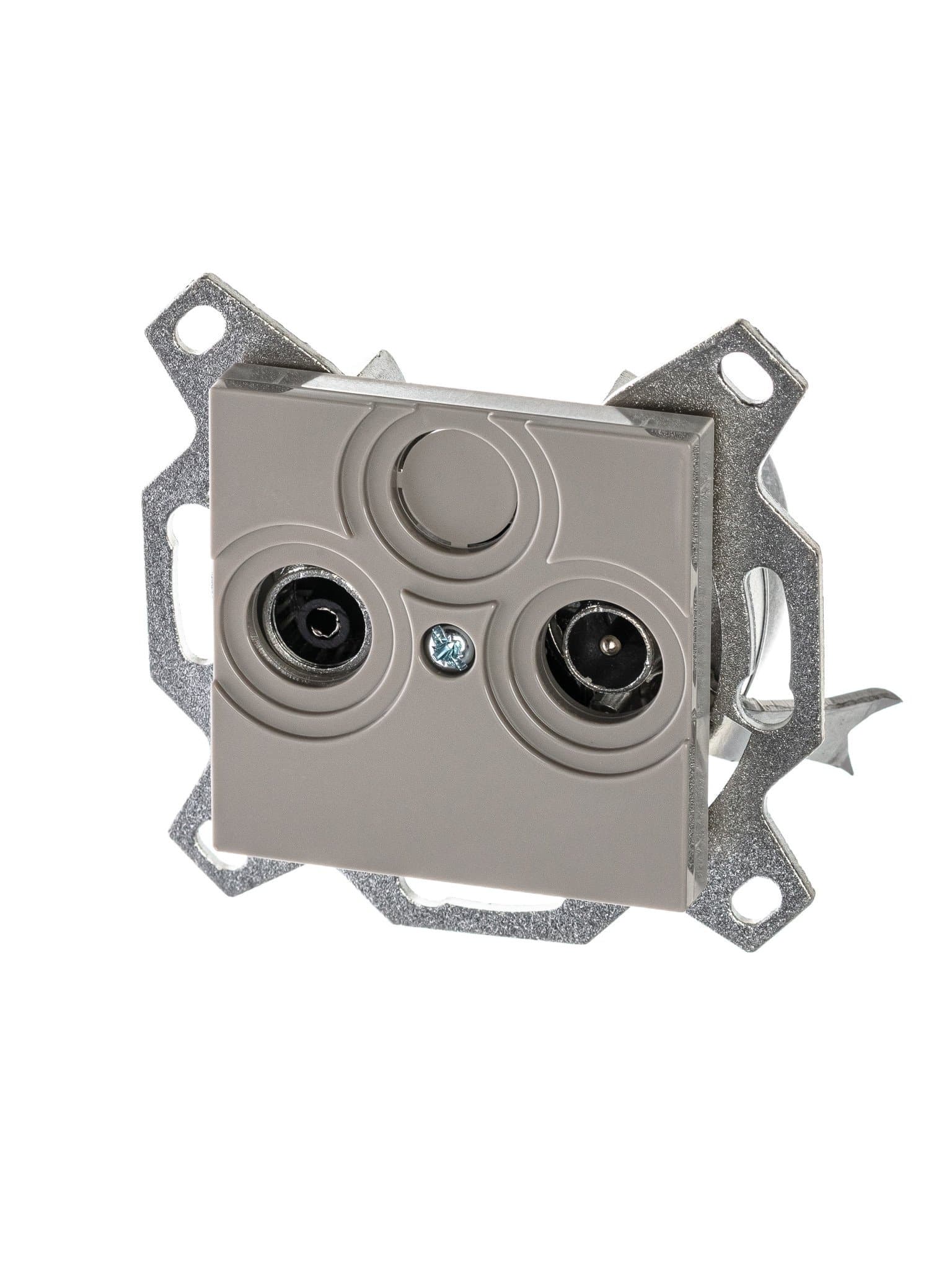 ABB EPJ Levit кофе макиато / белый Розетка TV-R, проходная, 7дБ, кофе макиато 2CHH083607A6018