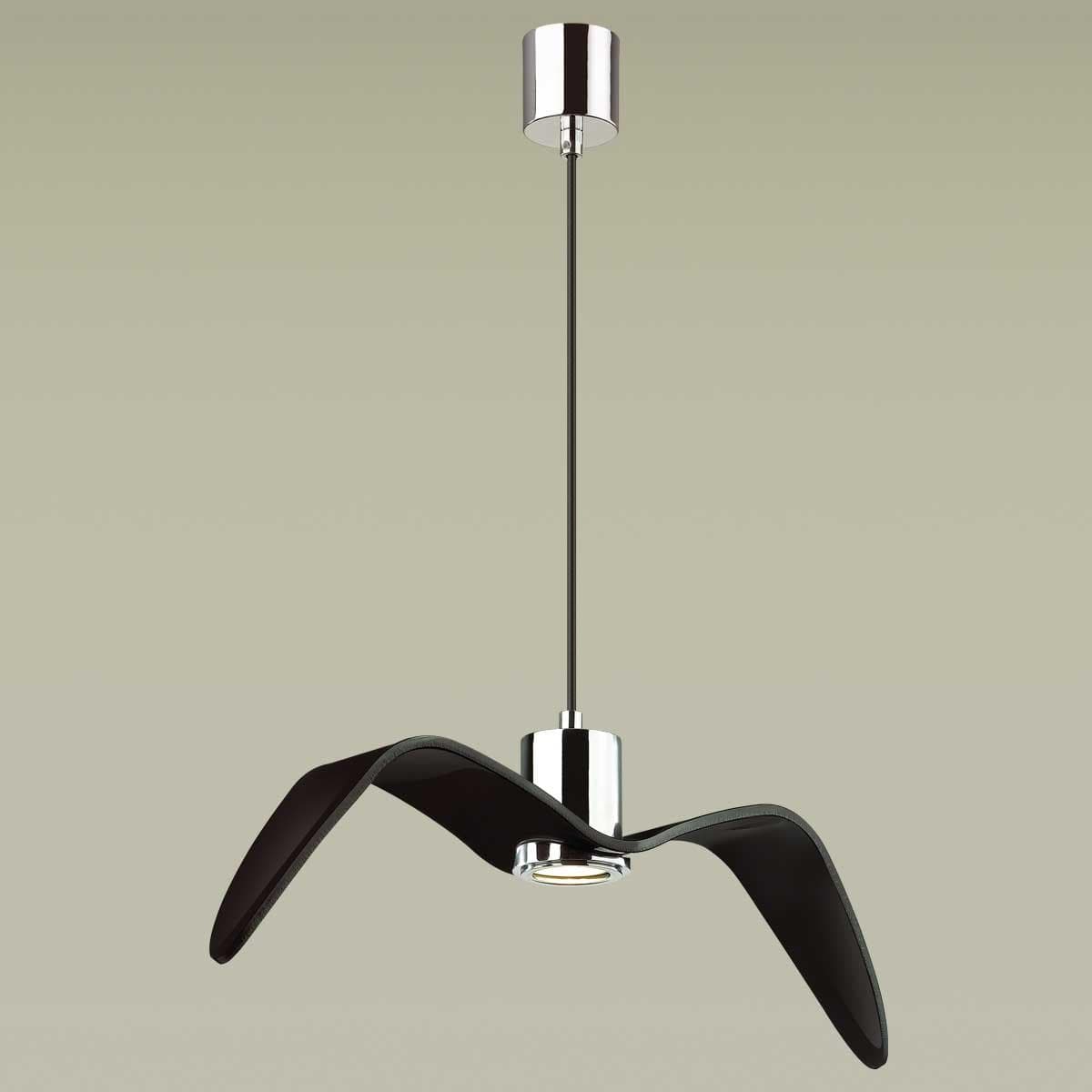 Odeon Light 4901/1C PENDANT ODL22 233 черный/хром/стекло Подвес GU10 1*5W BIRDS — миниатюра 4