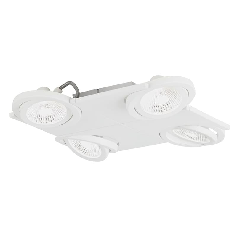 Eglo Спот LED BREA, 4х5W(LED), 370х370, сталь, алюминий, белый/сатиновое стекло 39136