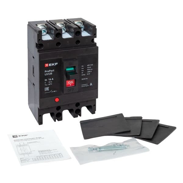 EKF Выключатель автоматический в литом корпусе ProPact LS125 16А 3P 18кА — миниатюра 15