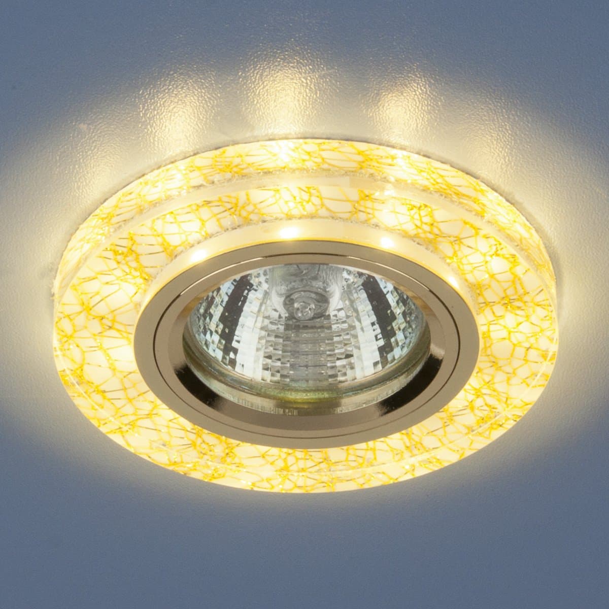 Elektrostandard 8371 MR16 WH/GD / Светильник встраиваемый белый/золото a031514 — миниатюра 2