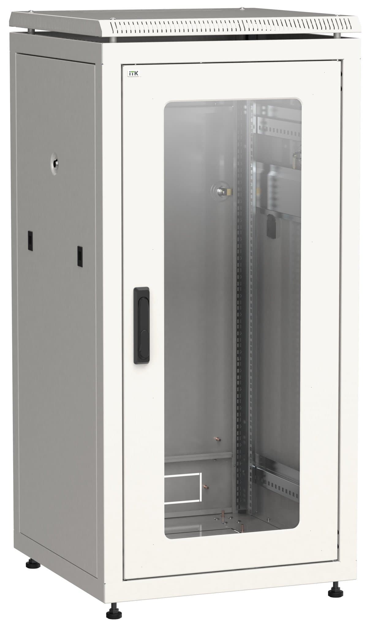 IEK LINEA N ITK Шкаф сетевой 19" LINEA N 24U 600х800 мм стеклянная передняя дверь серый LN35-24U68-G