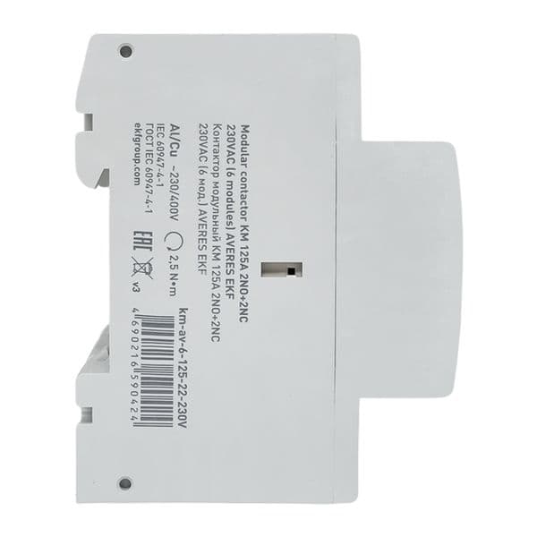 EKF Контактор модульный КМ 125А 2NO+2NC 230В АС (6 мод.) AVERES — миниатюра 4