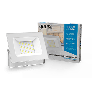 Gauss Прожектор Elementary 100W 9500lm 6500K 175-265V IP65 белый LED 613120300 — миниатюра 1