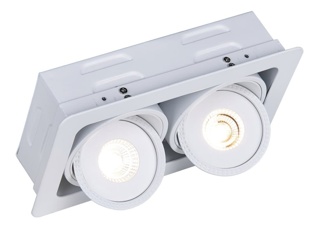 Arte Lamp Studio Белый Светильник точечный встаиваемый 2x7W 2xLED 2x665lm A3007PL-2WH — миниатюра 2