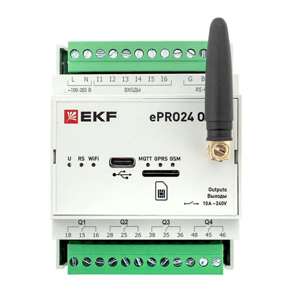 EKF Контроллер удаленного управления 6вх/4вых Wi-Fi GSM 230 В ePRO24 Omni — миниатюра 6