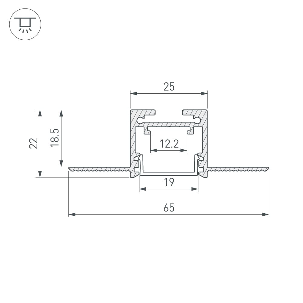 Arlight Профиль SL-LINIA20-FANTOM-2500 BLACK (Алюминий) 039071 — миниатюра 2