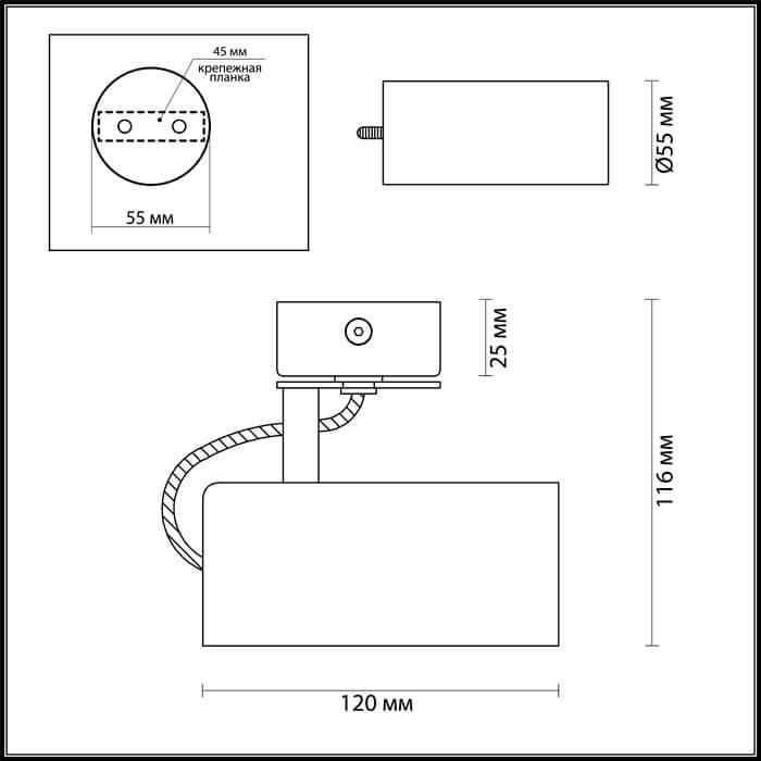 Odeon Light Спот Corse 3876/1C — миниатюра 3