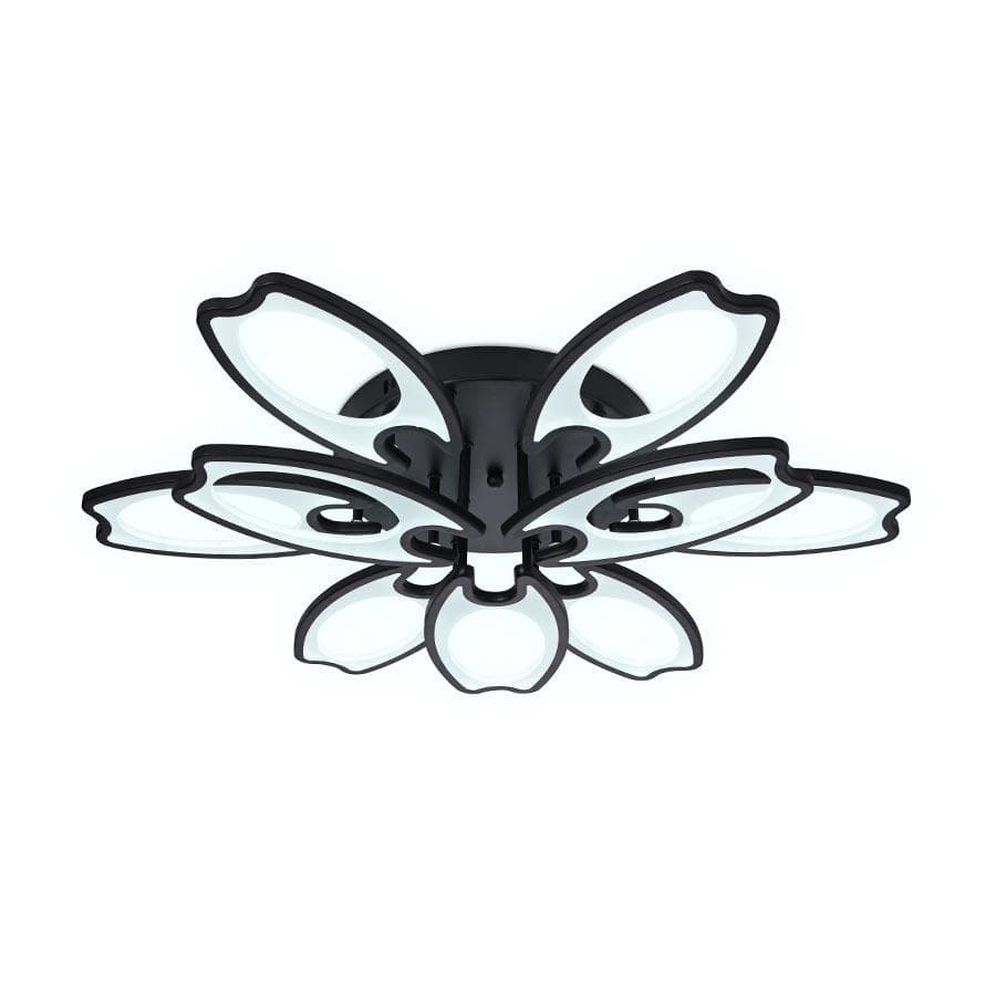 Ambrella Потолочный светодиодный светильник с пультом FA581/6+3 BK черный 162W 700*640*120 (ПДУ РАДИО 2.4G) — миниатюра 1